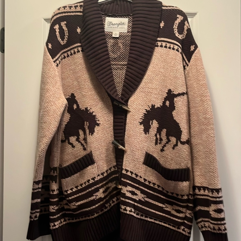 Wrangler Cowboy theme sweater size medium